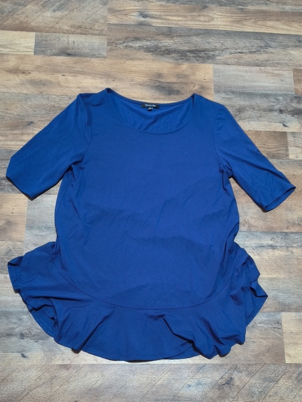 Worthington Blue Scoop-Neck Peplum Tunic